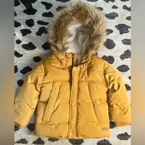 Zara fur lined coat - infant size 18-24 months